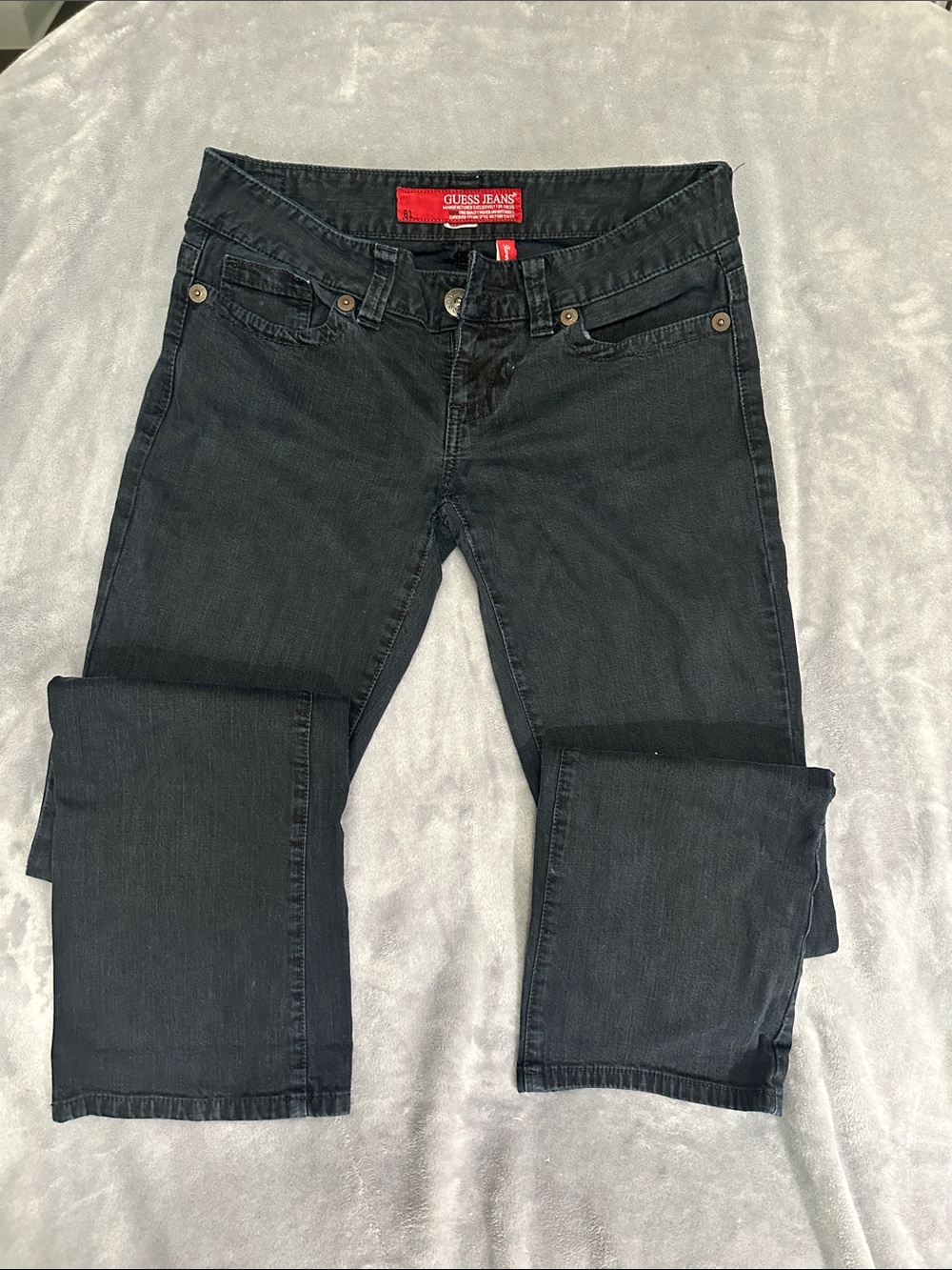 GUESS Daredevil Boot Cut Jeans in Black size 4